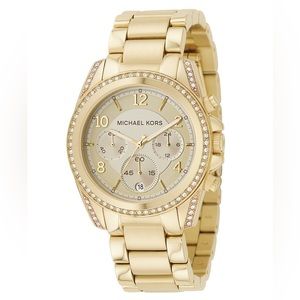 Michael Kors Women’s Blair Gold-Tone Stainless Steel Bracelet Watch